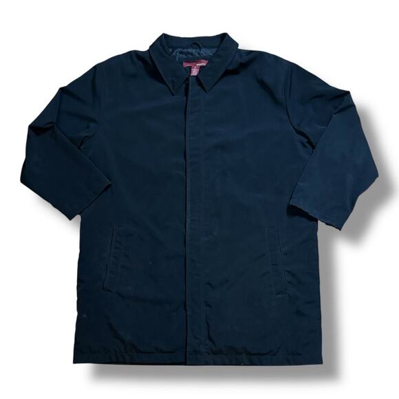 Vintage Merona Overcoat Mens Black Button Down Cloak Jacket Y2K Size XL - Picture 1 of 6